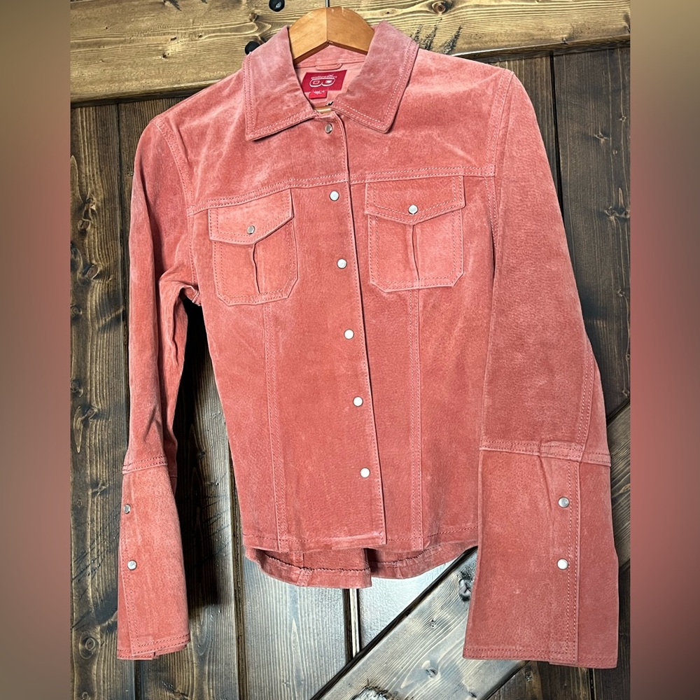 Women's Pink Suede Shirt/Jacket